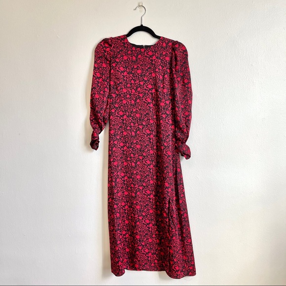 Black and Red Floral Dress NWT - Picture 4 of 7